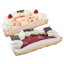 Framboos witte chocolade- of monchouvlaai half